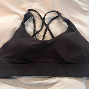 Black Strappy Sports Bra